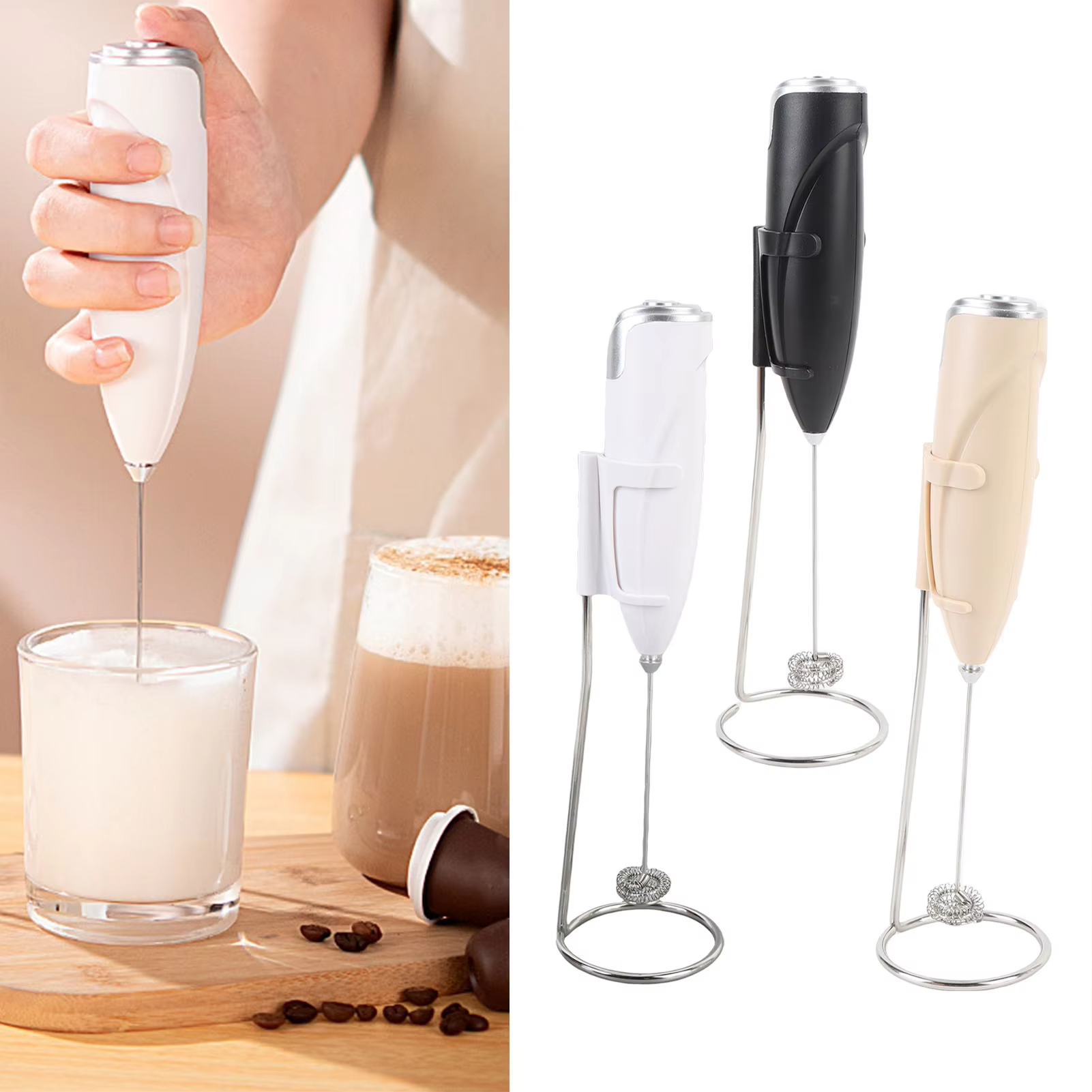 Hand Mixer Electric - 1 Set of Electric Milk Mixer
