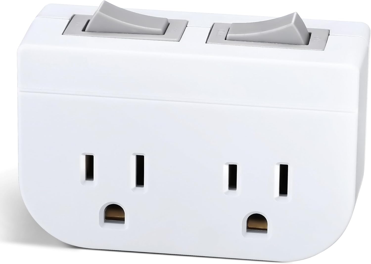 Kitchen Appliances Outlet - Grounded Double Outlet Power Adapter with