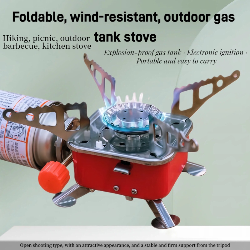 Kitchen Appliances Gas Stove - Outdoor Mini Square Stove Camping Cooking