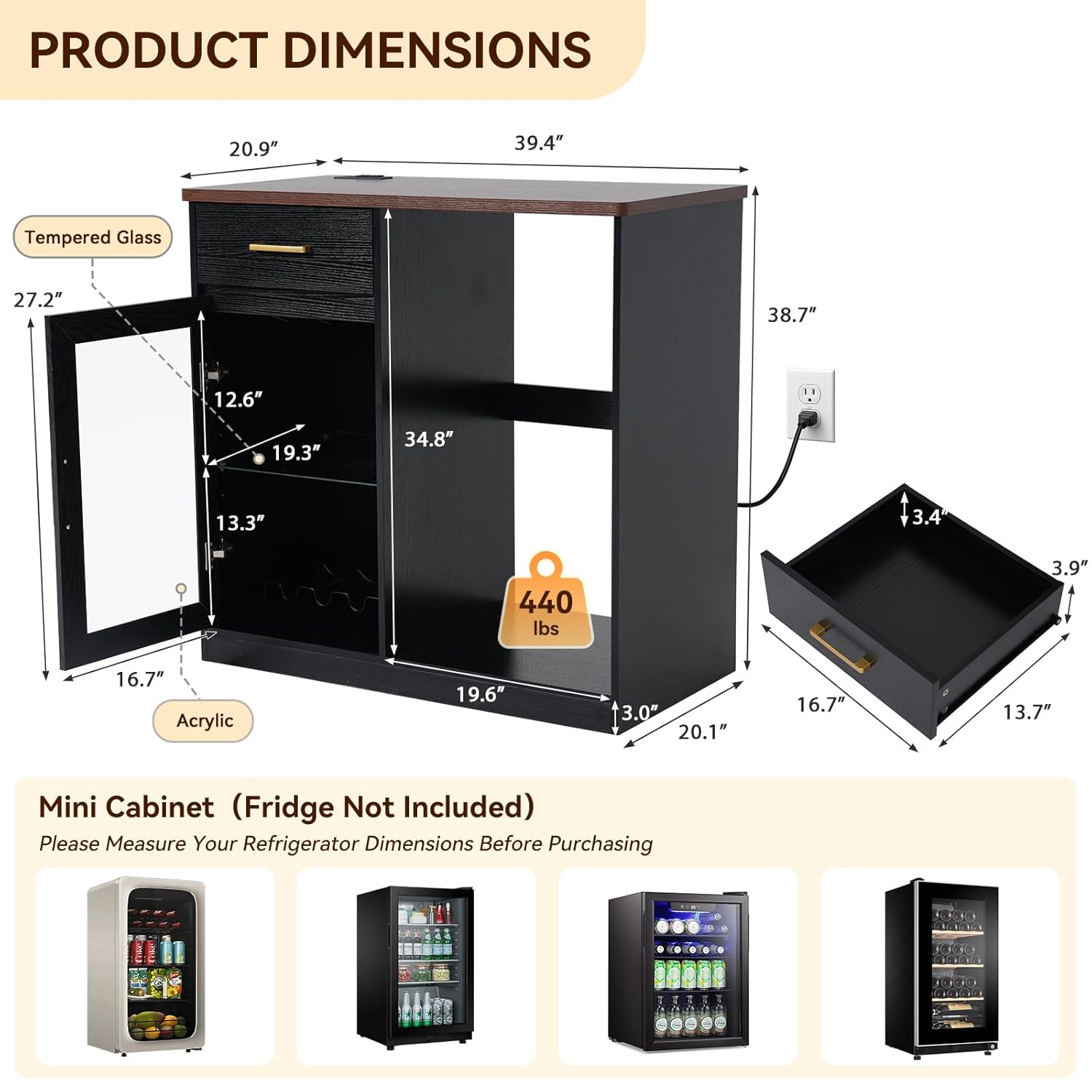 Coffee Bar with Mini Fridge Sp – Kitchen Appliances Outlet Bewertung und Preis