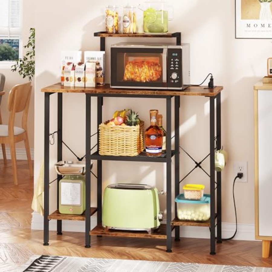Bakers Rack with Power Outlet  – Kitchen Appliances Outlet Bewertung und Preis