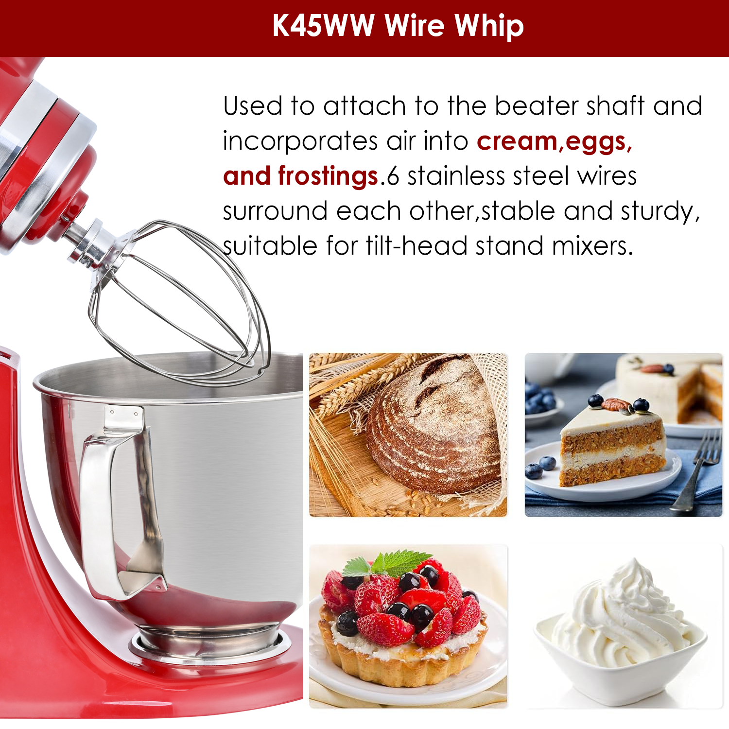 K45WW Steel Wire Whip for Kitc – Kitchen Appliances Kitchenaid Bewertung und Preis