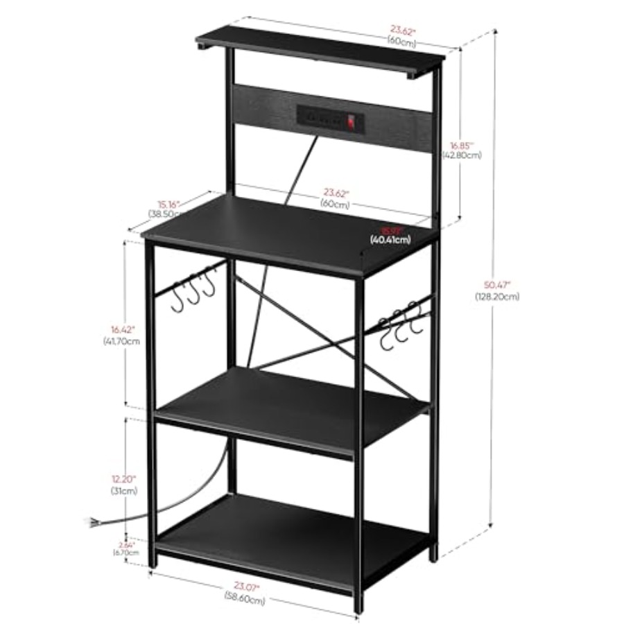 Kitchen bakers rack with power – Kitchen Appliances Outlet Bewertung und Preis