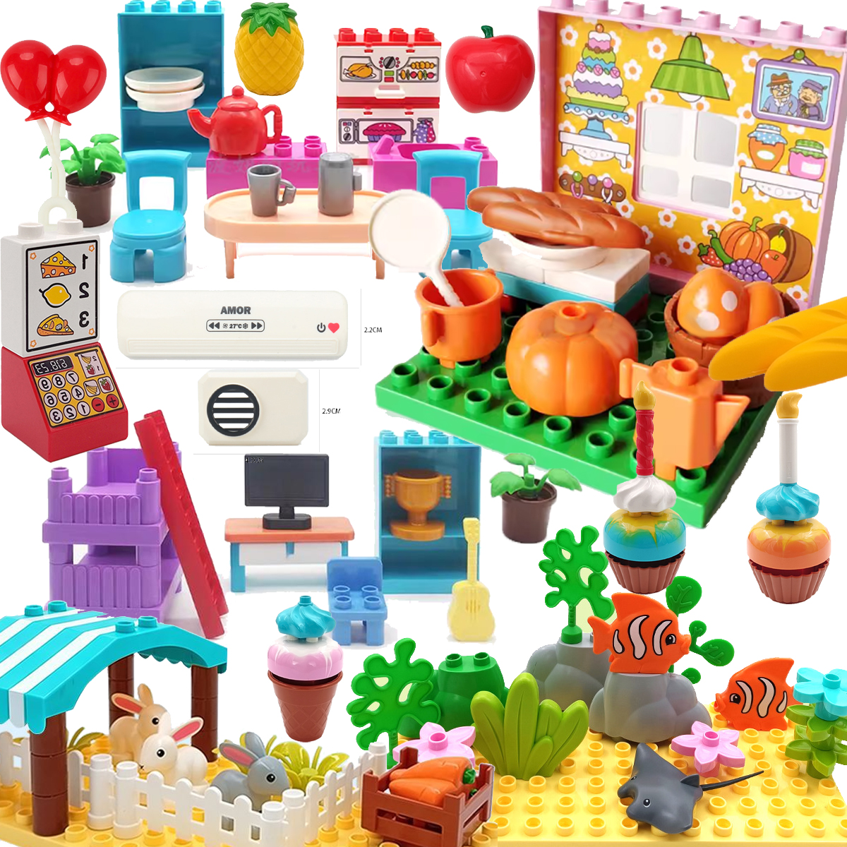 Large Building Blocks Scene Ac – Kitchen Appliances For Gift Bewertung und Preis